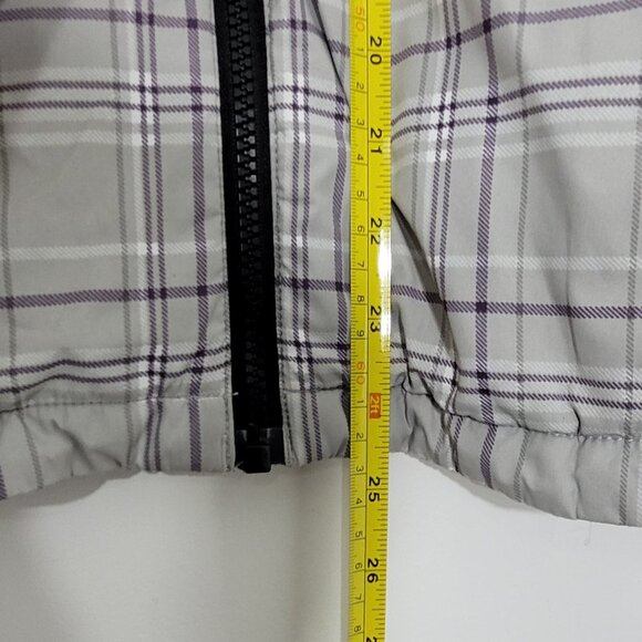 Black Mountain | Gray Purple Plaid Hybrid Windbreaker Hiking Jacket Size Large - Picture 10 of 11